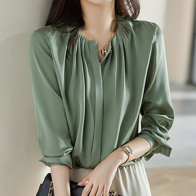 Green Shift Casual Shirts & Tops QueenFunky