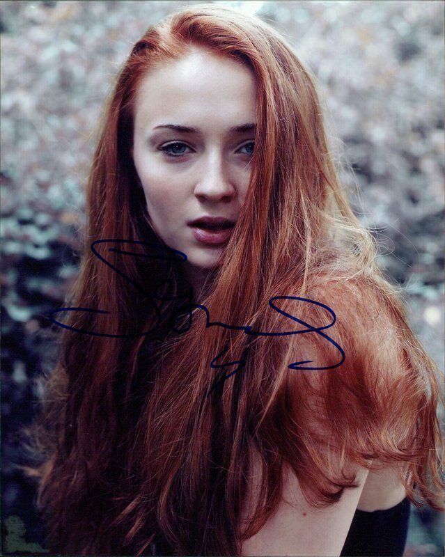 Sophie Turner authentic signed celebrity 8x10 Photo Poster painting W/Cert Autographed C1