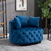 Cchcompanies Matthias Plush Velvet Barrel Chair with Solid Wood Legs - Available in 3 Colors
