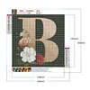 Diamond Painting -DIY Full Square Drill Flower Alphabet