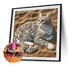 Diamond Painting -DIY Round Drill Stone Art Lying Cat(40x40cm)