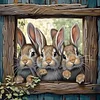 Frame Rabbit-11CT Stamped Cross Stitch 40*40cm tapestrymarket