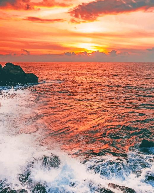 

Sea Sunrise – Paint By Numbers - 40*50CM, 501 Original
