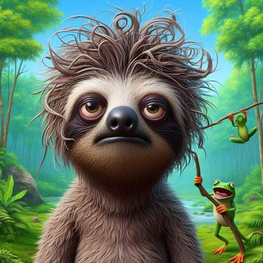 Tired Sloth 30*30cm(canvas) full round drill diamond painting