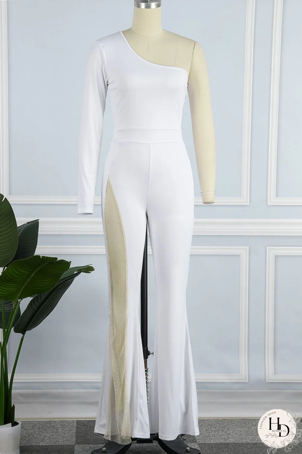 Black Sexy Casual Solid Patchwork Backless Oblique Collar Skinny Jumpsuits