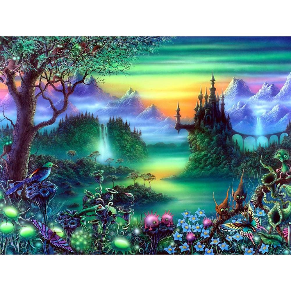 

40*30CM - Novelty Forest - Square Drill Diamond Painting, 501 Original