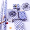 Blue & White Fan Shell Design Gift Wrapping Paper