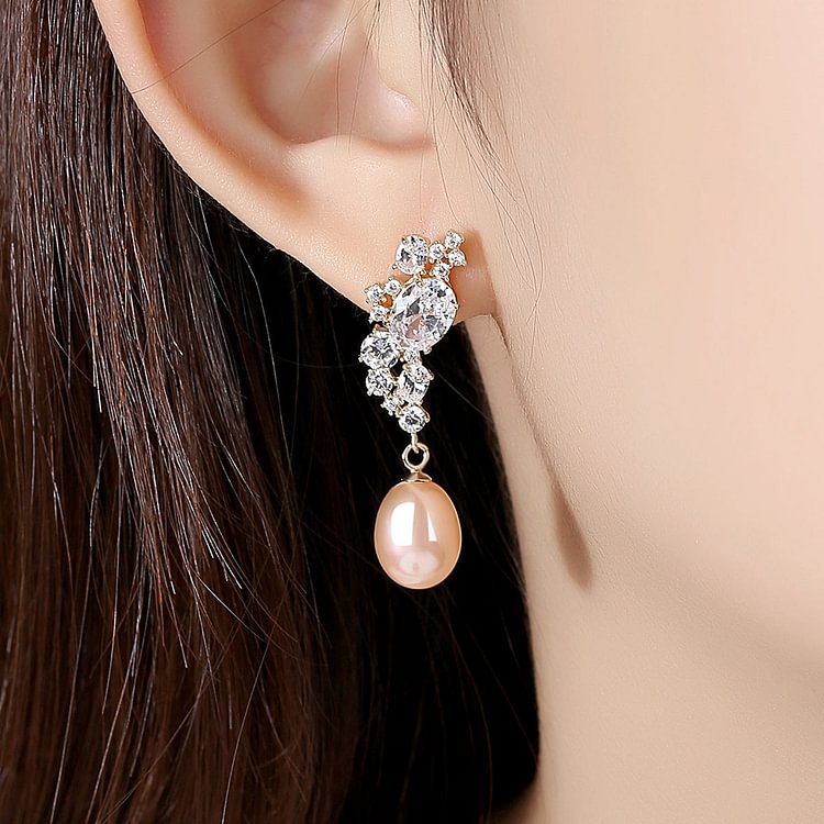 Freshwater Cultured Pearl Gem Earrings