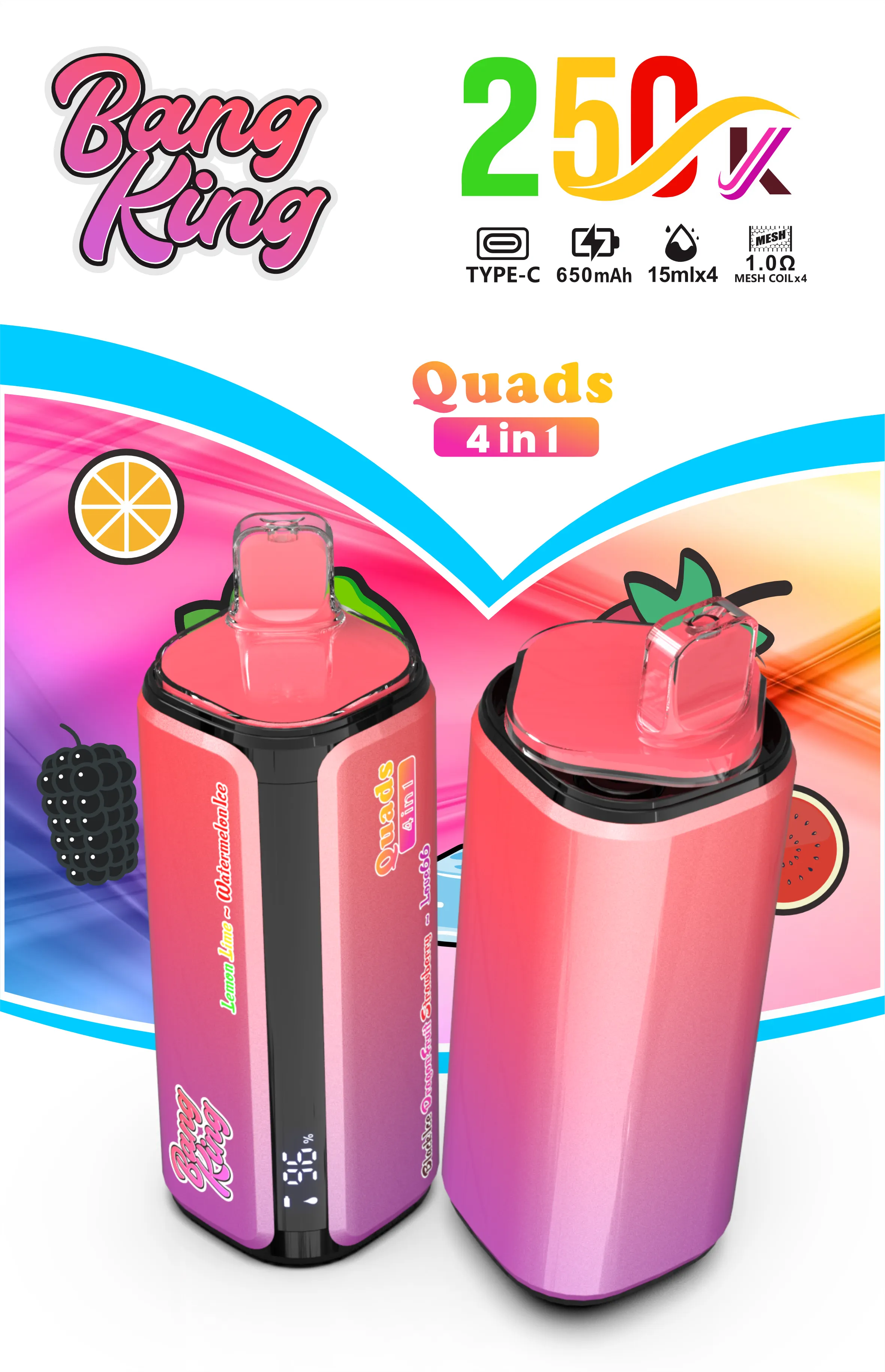 Cytryna Limonka · Arbuz Ice · Czarny Smoczy Owoc Truskawka · Love 66