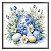 Blue And White Porcelain-Egg Flower-11CT Stamped Cross Stitch 40*40cm/15.75*15.75in