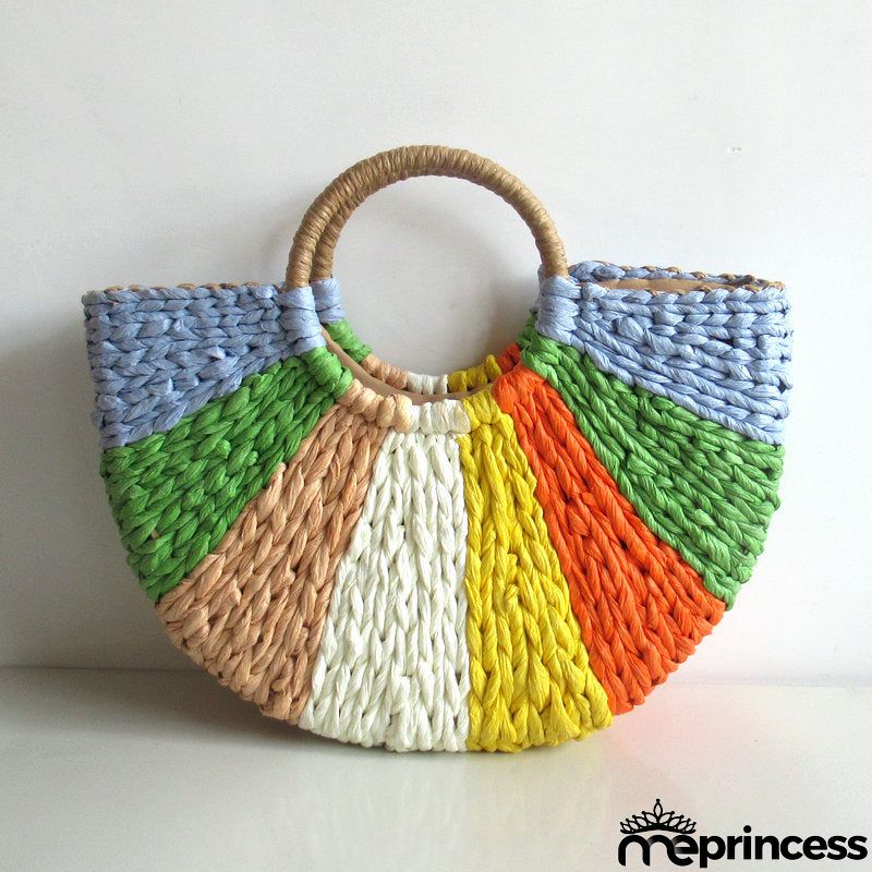 Casual Patchwork Contrast Bags