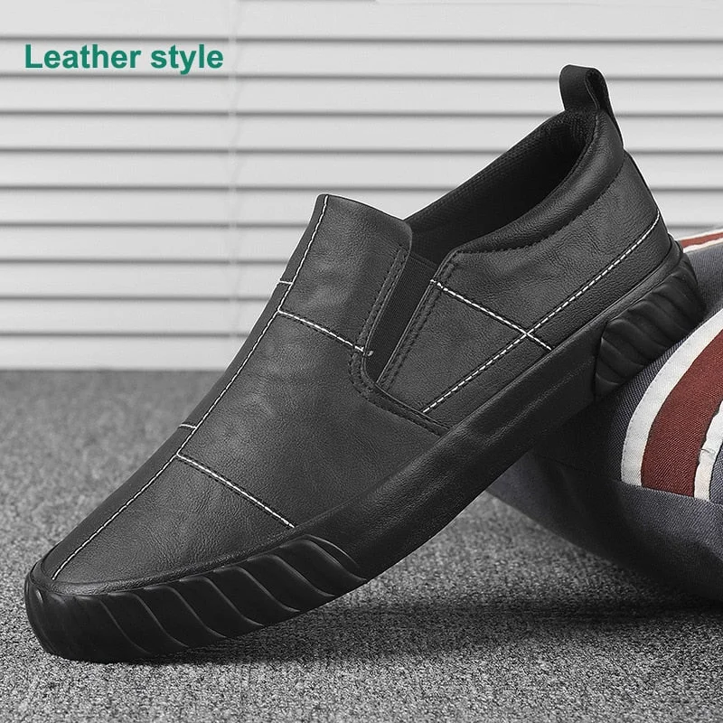YITU New Fashion Low top Men's Vulcanized Shoes Flannel Slip on Loafer Designer Casual Shoes Spring Simple Flats