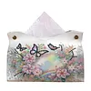 Rainbow Butterfly DIY PULeather Diamond Painting Tissue Box for Adults Beginners Gem Art Painting Napkin Holder for Living Room Bedroom Bathroom Table Decor