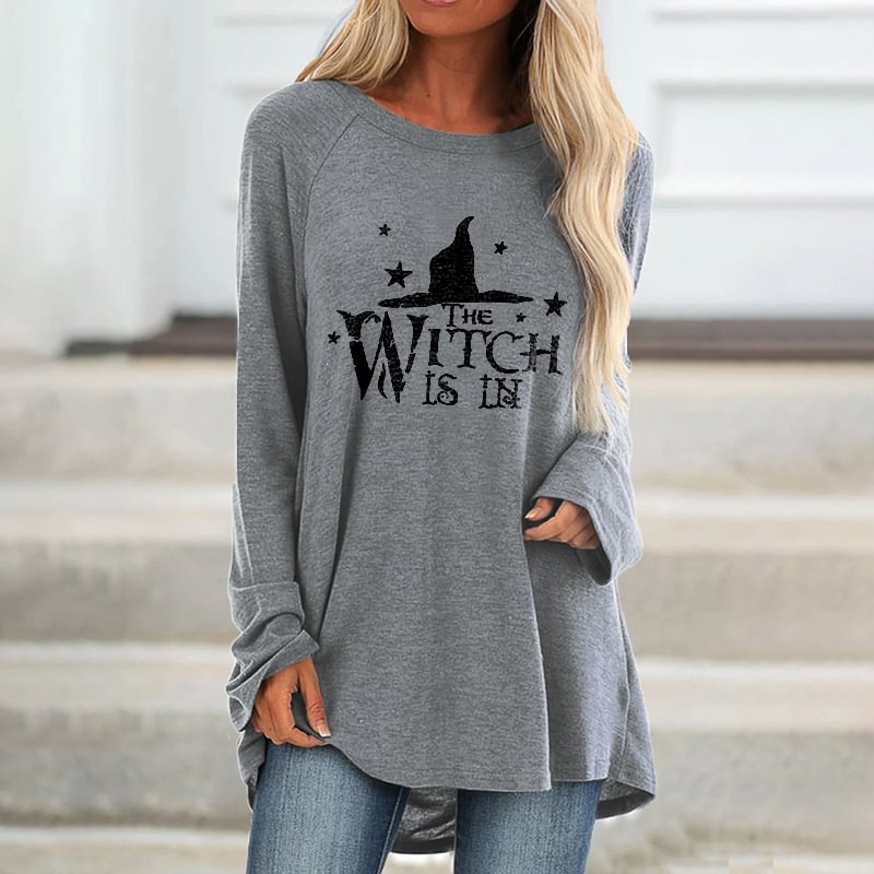 The Witch Is In Printed Loose T-shirt