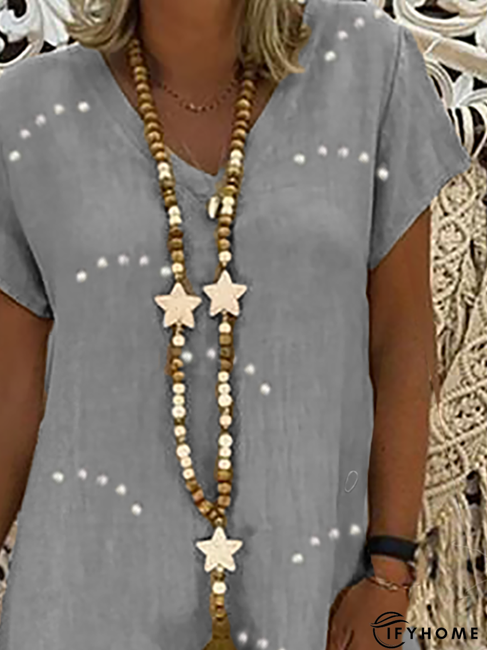 Vintage Short Sleeve Casual Top | IFYHOME