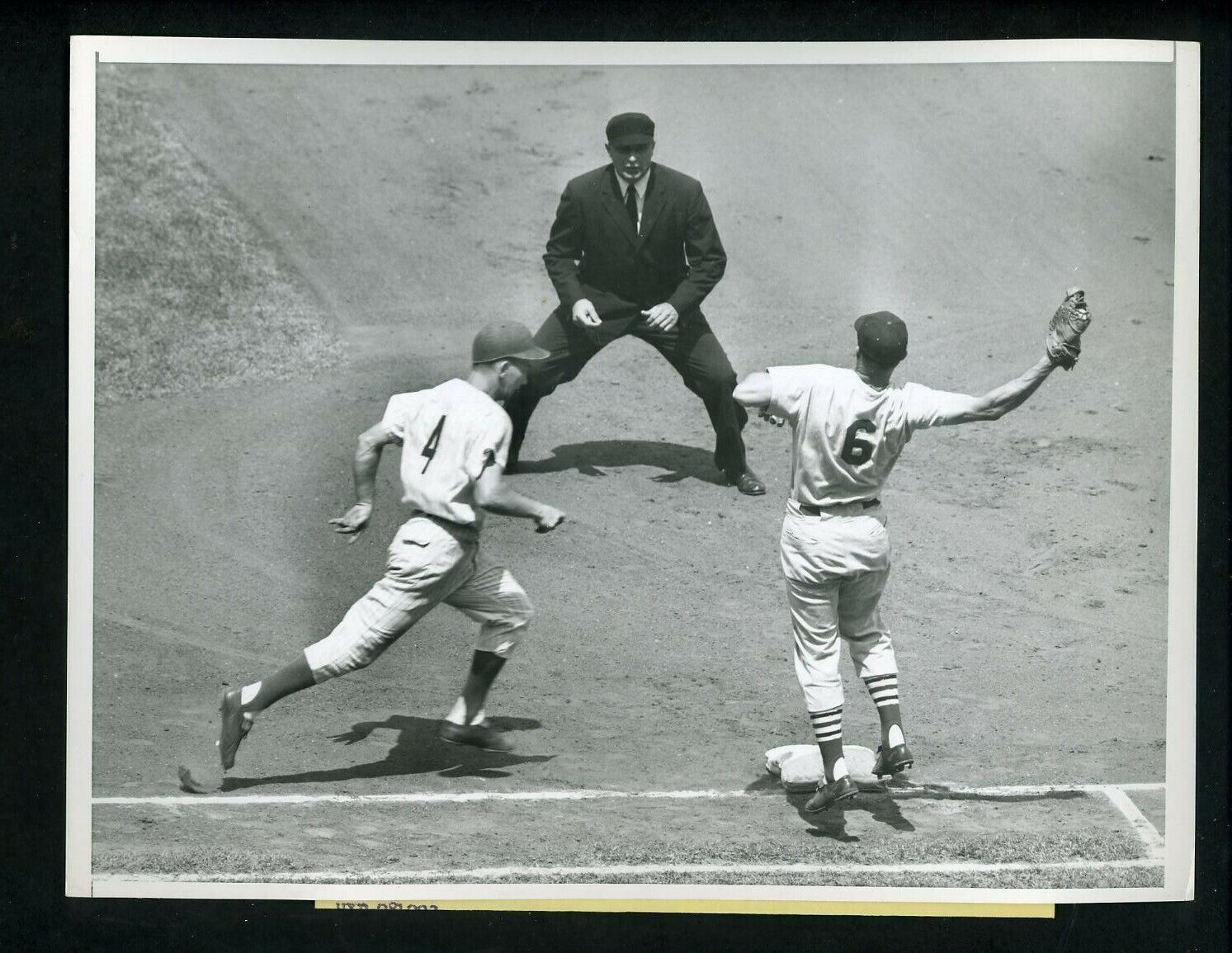 Johnny Goryl & Stan Musial 1958 Press Photo Poster painting Chicago Cubs St. Louis Cardinals