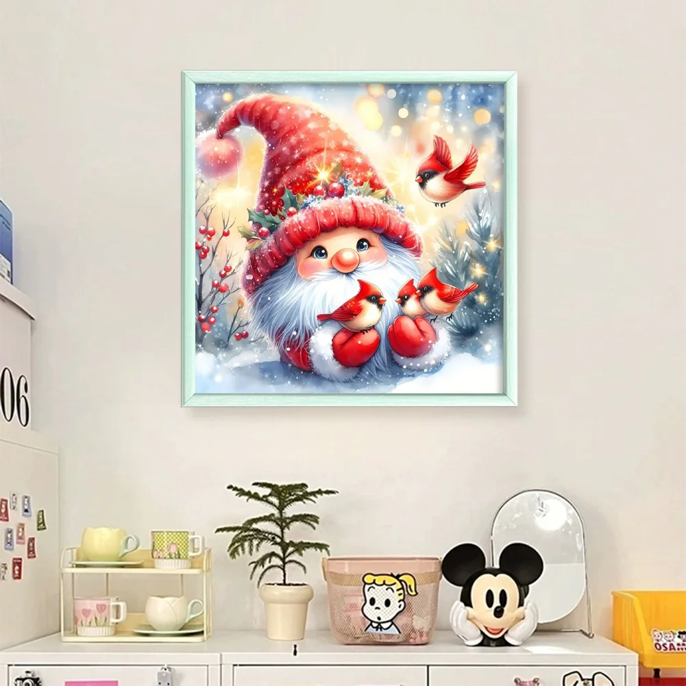 11CT Full Stamped Cross Stitch - Bird & Dryad Gnome(Canvas|40*40CM)