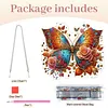 Rose Butterfly Fall 2D Flat DIY Diamond Painting Pendant