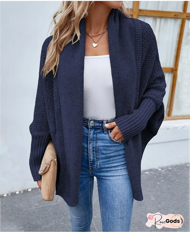 Casual Daily Solid Cardigan Cardigan Collar Tops