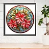 Diamond Painting-DIY Full Round Drill Stained Glass Christmas Flower