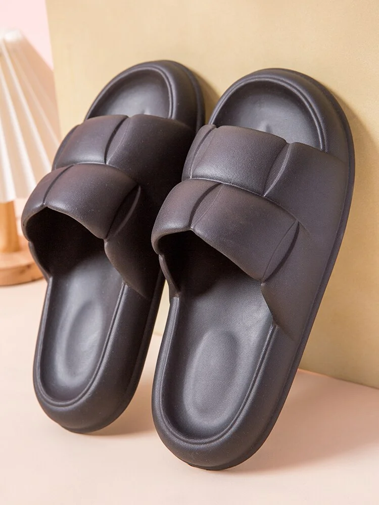 Qengg Large Size Sandals and Slippers Summer Women Thick-soled Heightened Household Non-slip Indoor Bathroom Women's Shoes