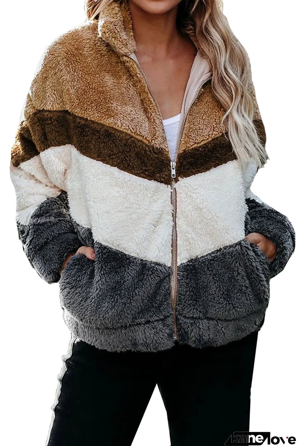 Movie Marathon Pocketed Chevron Jacket