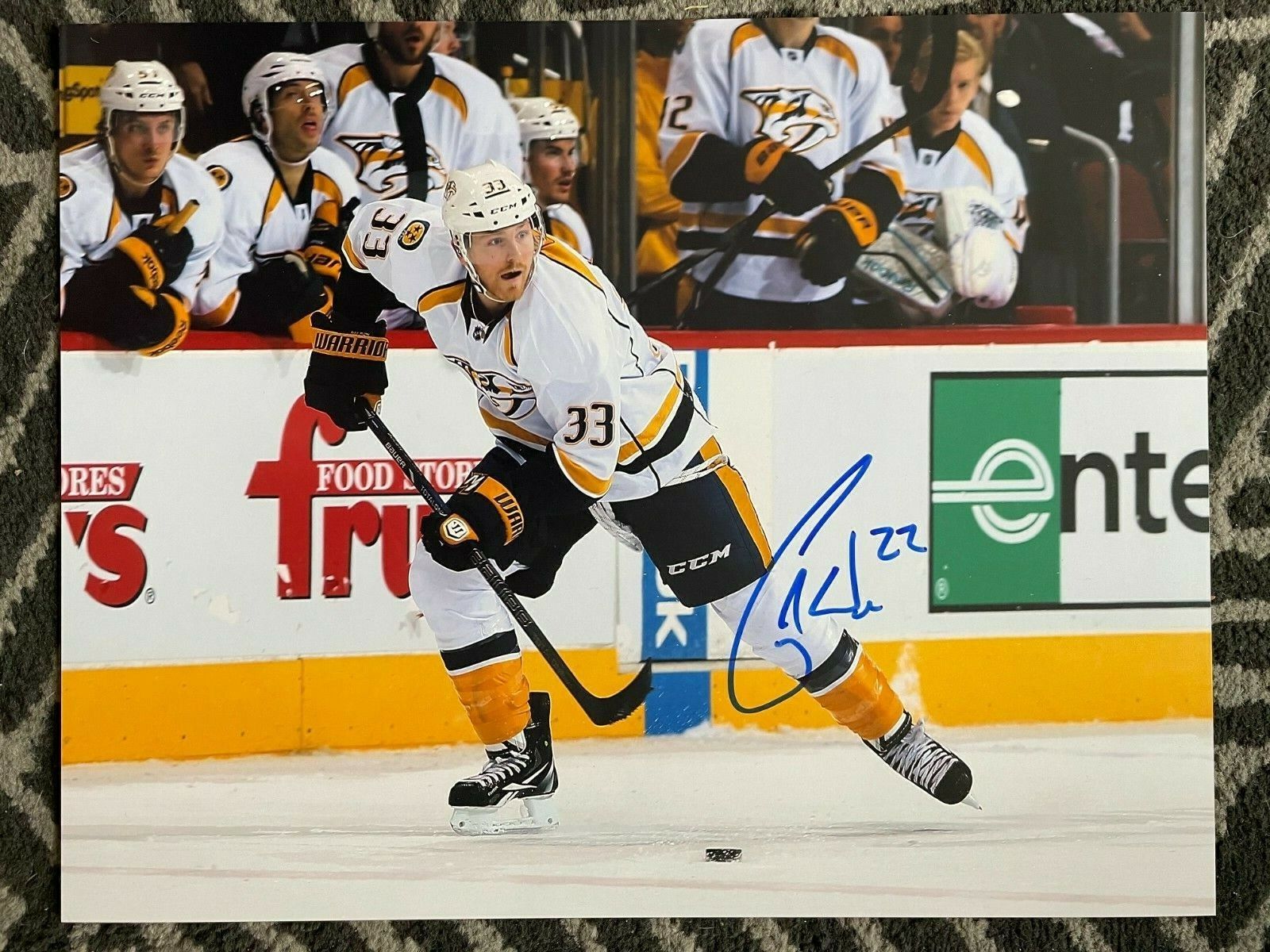 Nashville Predators Colin Wilson Signed Autographed 11x14 Photo Poster painting COA