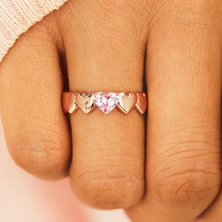 No Greater Gift Than Sisters Heart Band Ring