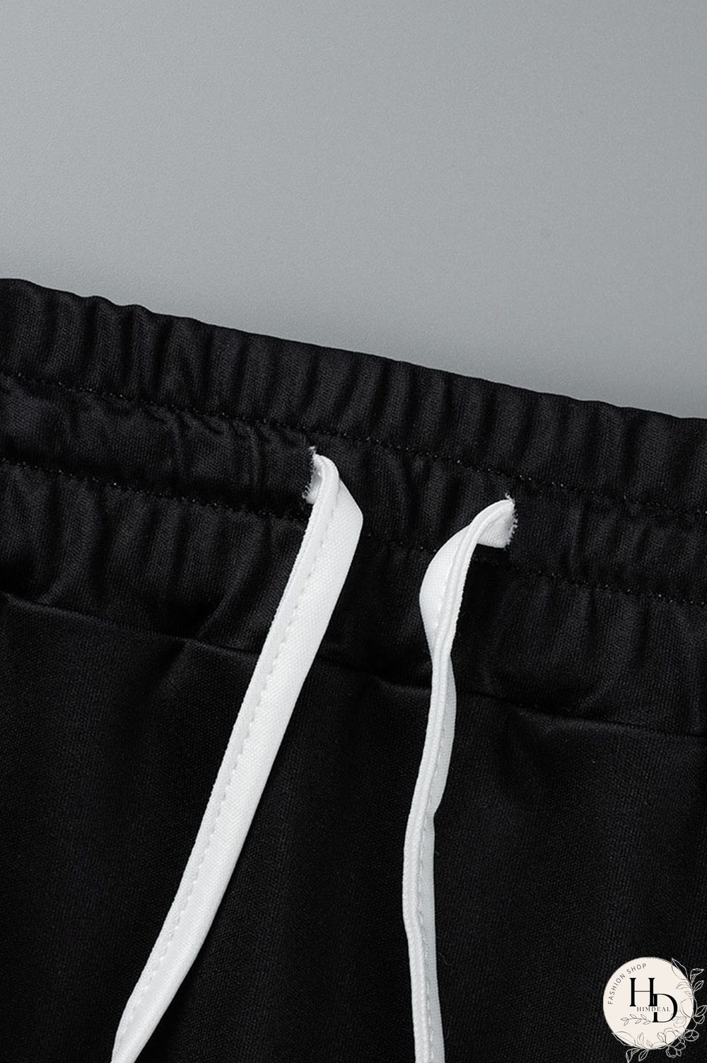 Black Casual Print Patchwork O Neck Long Sleeve Two Pieces