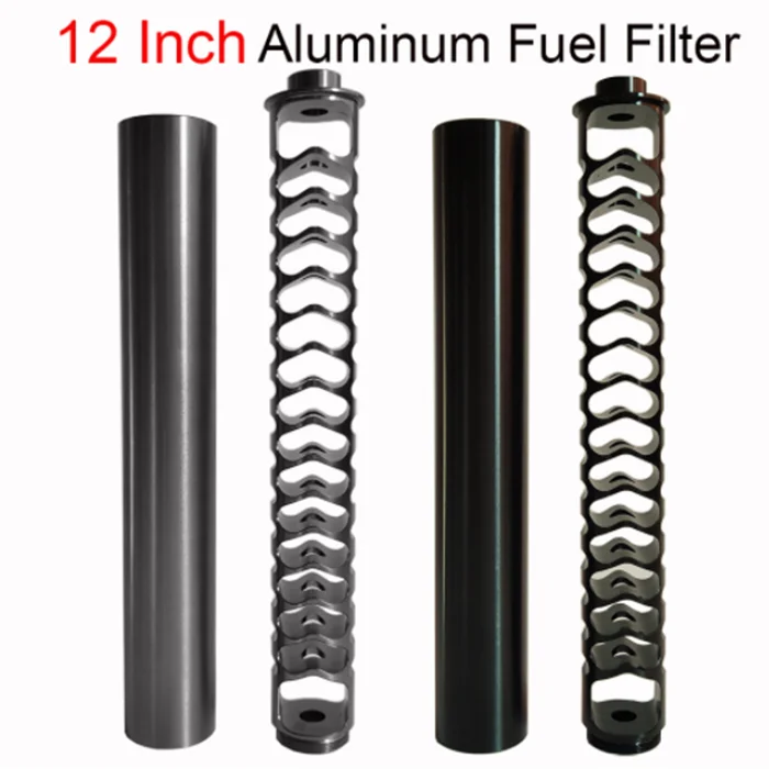 12" Titanium Black NAPA 4003 WIX 24003 Aluminum Oil Fuel Trap Solvent Filter 12 Inch 1/2-28 5/8-24 Solvent Trap  Auto Glock
