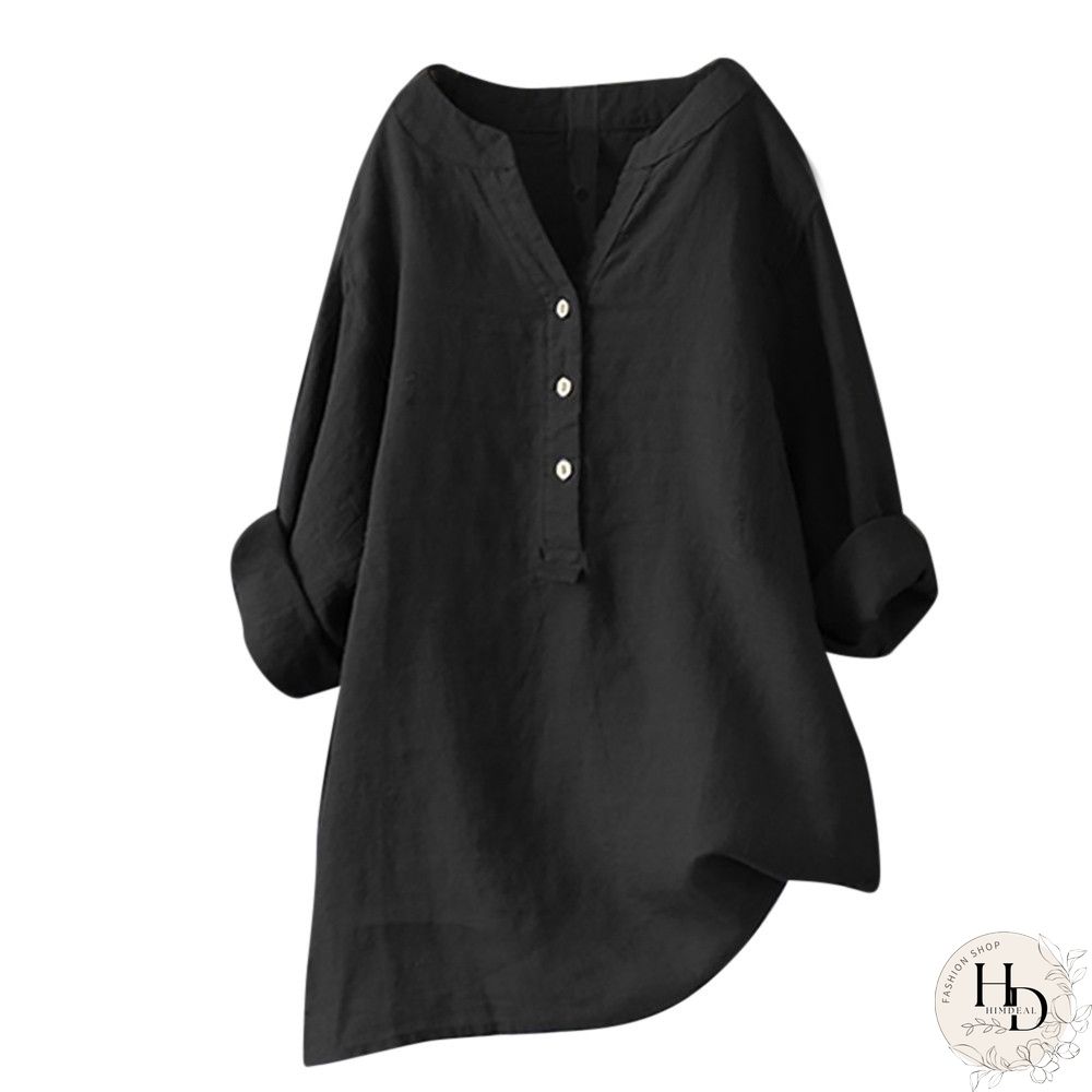Women Tuxedo Linen Shirt Dress
