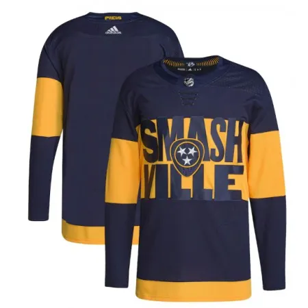 Men's Nashville Predators Blank 2022 Navy Stadium Series  Player Stitched Jersey