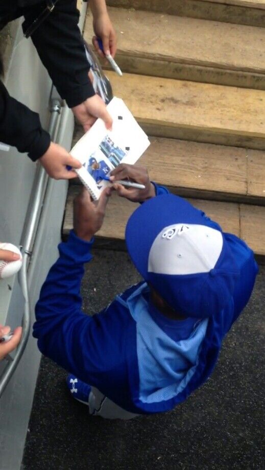 LORENZO CAIN signed auto WORLD SERIES KANSAS CITY ROYALS 8X10 Photo Poster painting w/COA PROOF