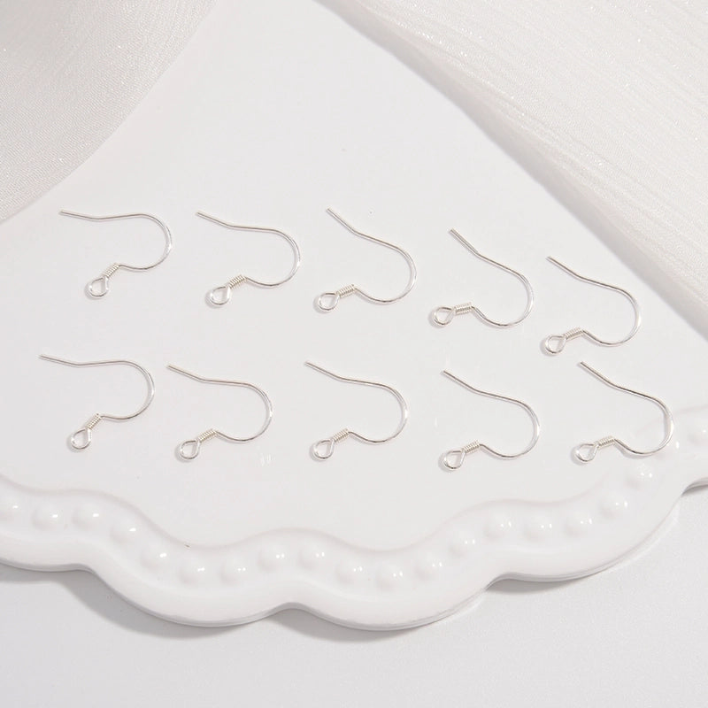 1 Pair 925 Sterling Silver 22K Gold Plated Rose Gold Plated Rhodium Plated Geometric Hook Earring Findings Jewelry Accessories