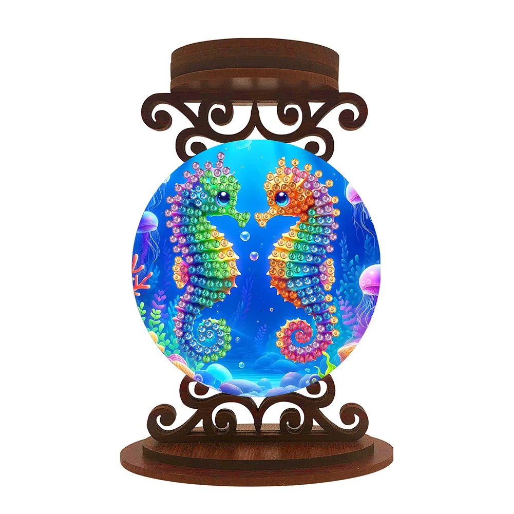 Seahorse Desktop Diamond Painting Candle Holder Aromatherapy Candle Holder