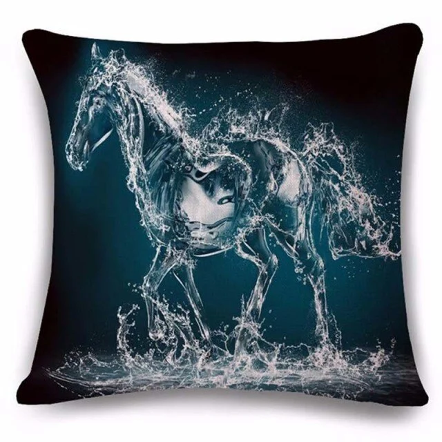 Linen Pillow Case - Horse