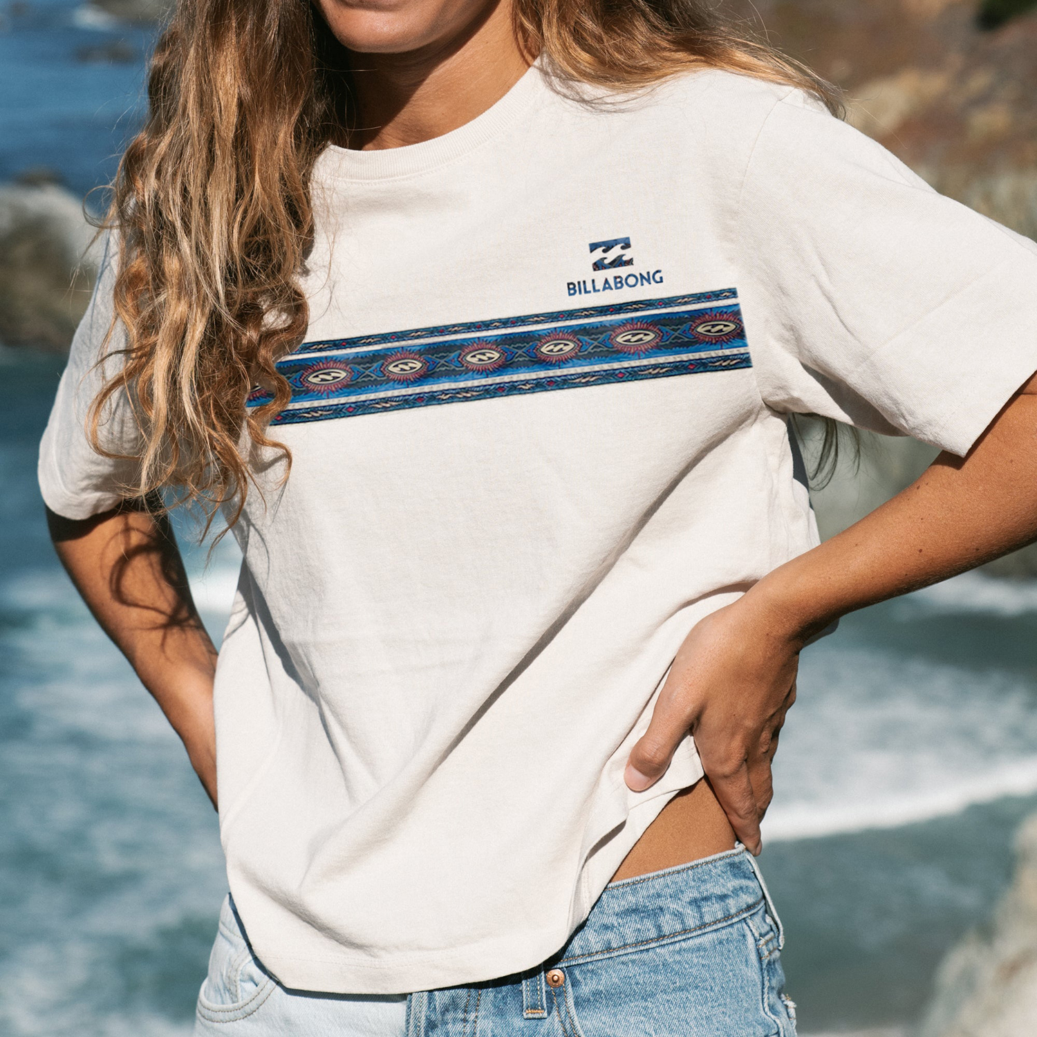 Casual Vintage Print Surf T-Shirt / [blueesa] /