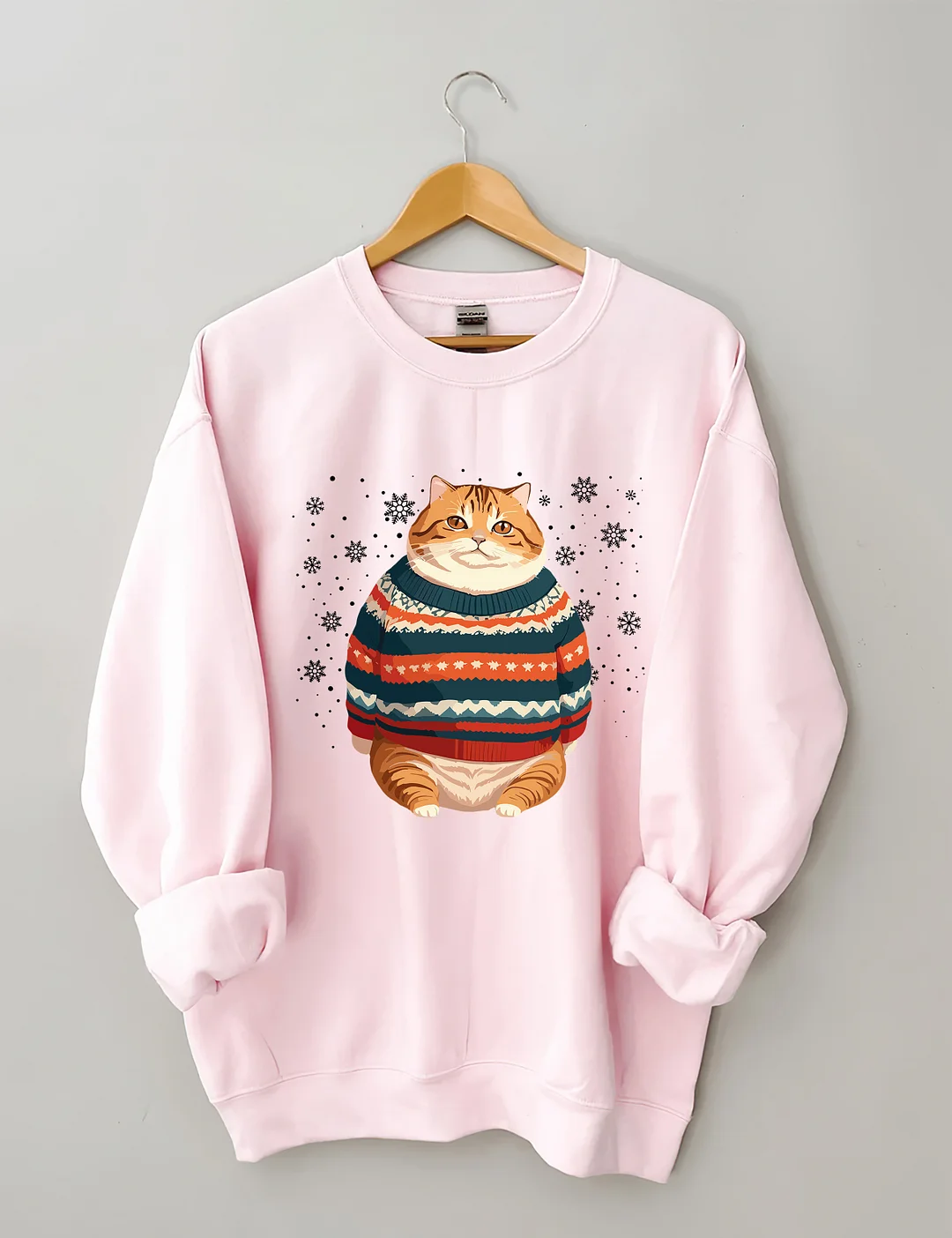 Fat Cat In Sweatshirt