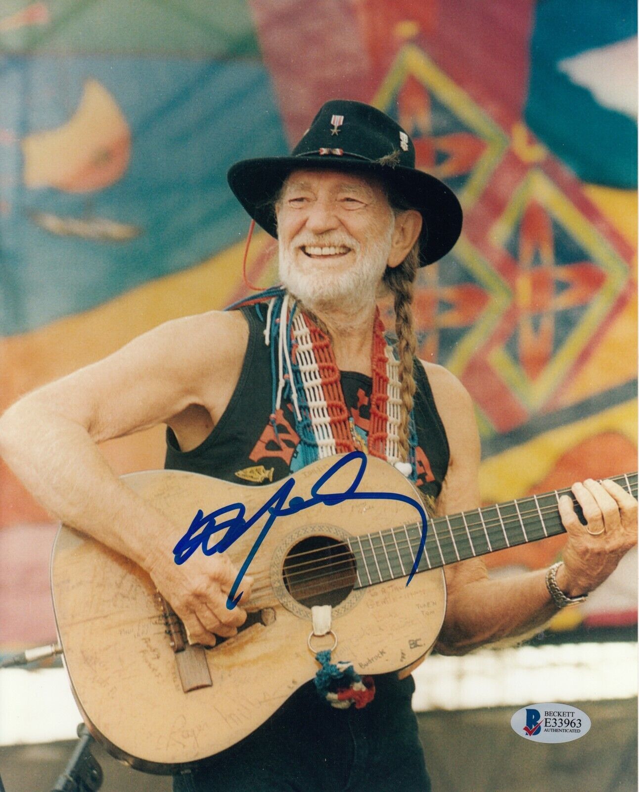 Willie Nelson #0 8x10 Signed 8x10 Photo Poster painting Beckett