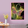 Glowing Butterfly  | Full Round Diamond Painting Kits