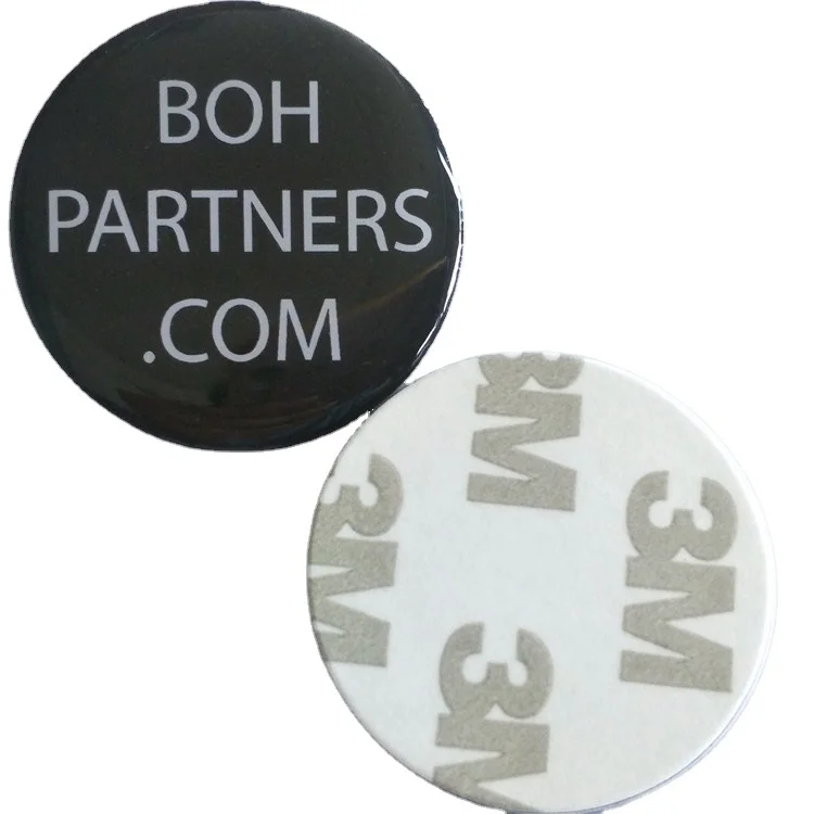 Direct factory Custom Logo print Social Media NFC Dome Anti metal stickers for phone back side