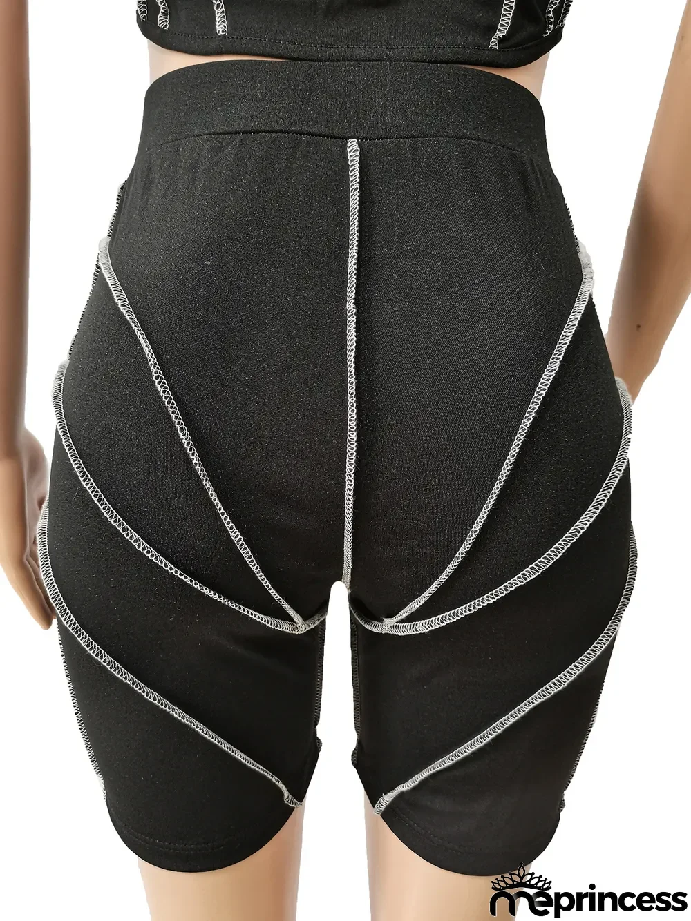 Fashion Splicing Sling Sports And Leisure Two-Piece Suit