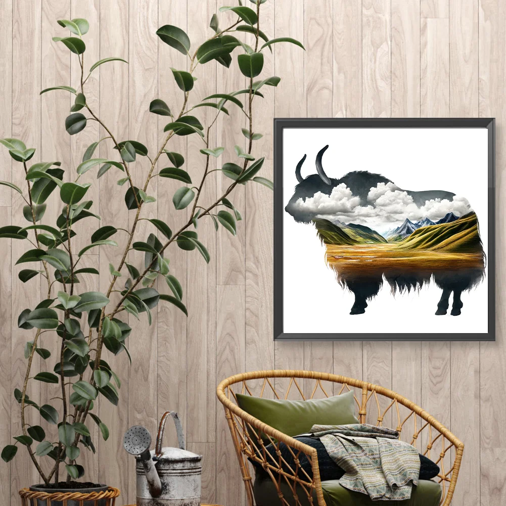 Diamond Painting - Full Round Drill - Cow(Canvas|30*30cm)