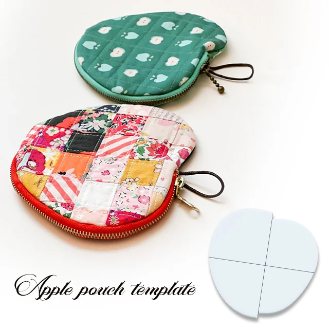 Zipper bag apple pattern template