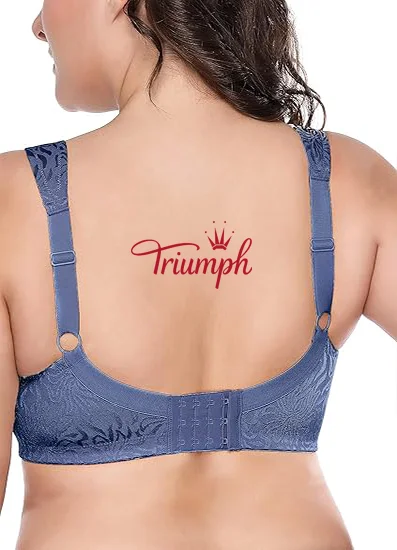 Triumph - Pack de 3 🔥Soutien feminino confort&aacute;vel, sem aro, retr&aacute;til, cobertura total, tamanho grande