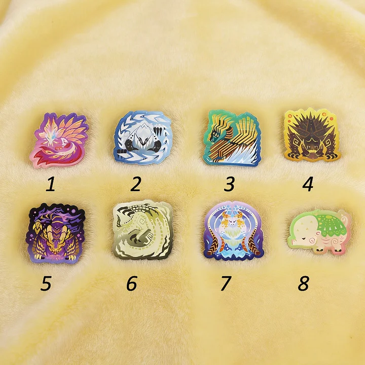 Monster Hunter Inspired Acrylic Fridge Magnets Collection 64 Styles
