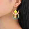 12 Pairs Sun Star Moon Diamond Painting Earrings DIY Diamond Art Earrings