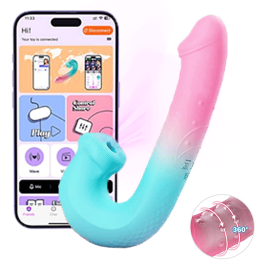 Vortex - App Controlled 3-in-1 Suction Vibrator With Rotating Beads By Rose Toy