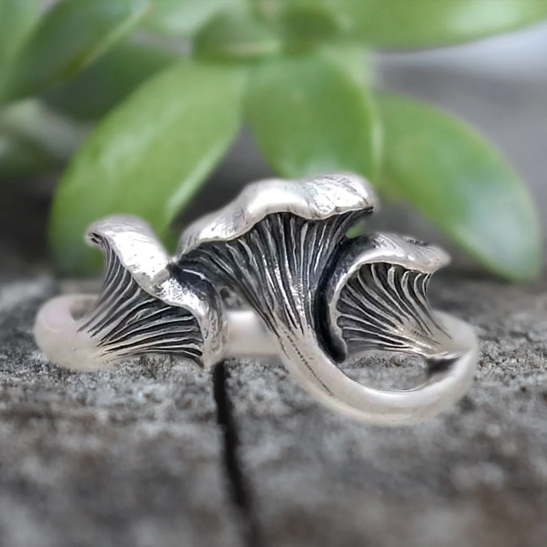Chanterelle Mushroom Rings (Silver)