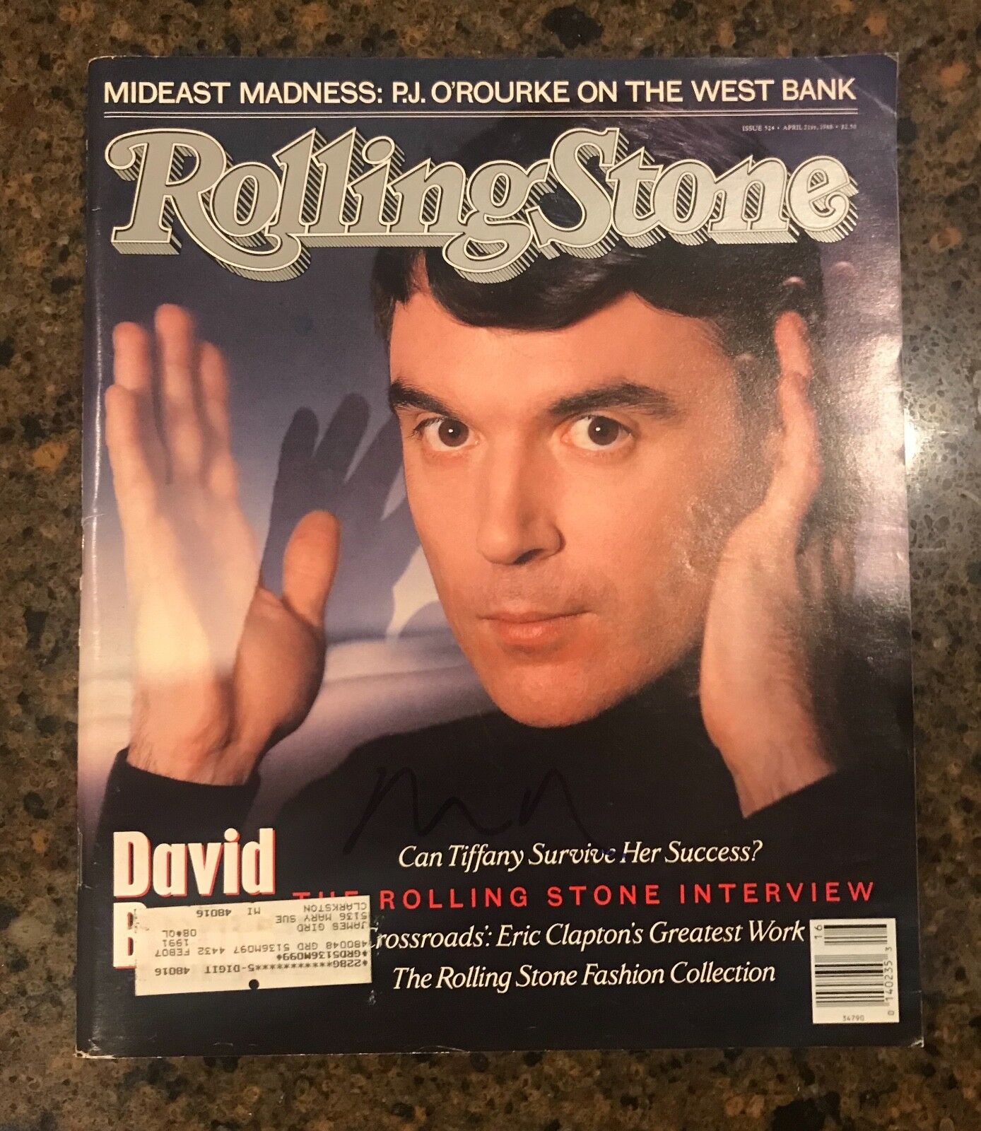 * DAVID BYRNE * signed Rolling Stone Magazine * THE TALKING HEADS * PROOF * 6